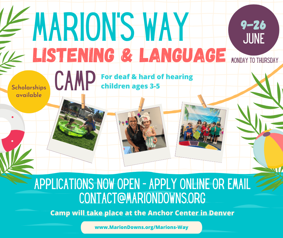 Marion's Way Listening & Language Camp flyer