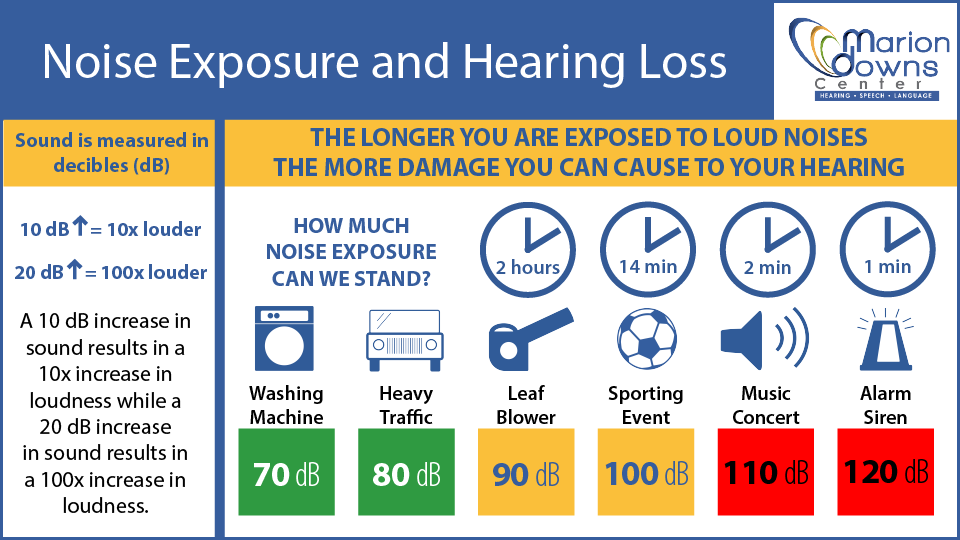 Noise Exposure and Hearing Loss infographic