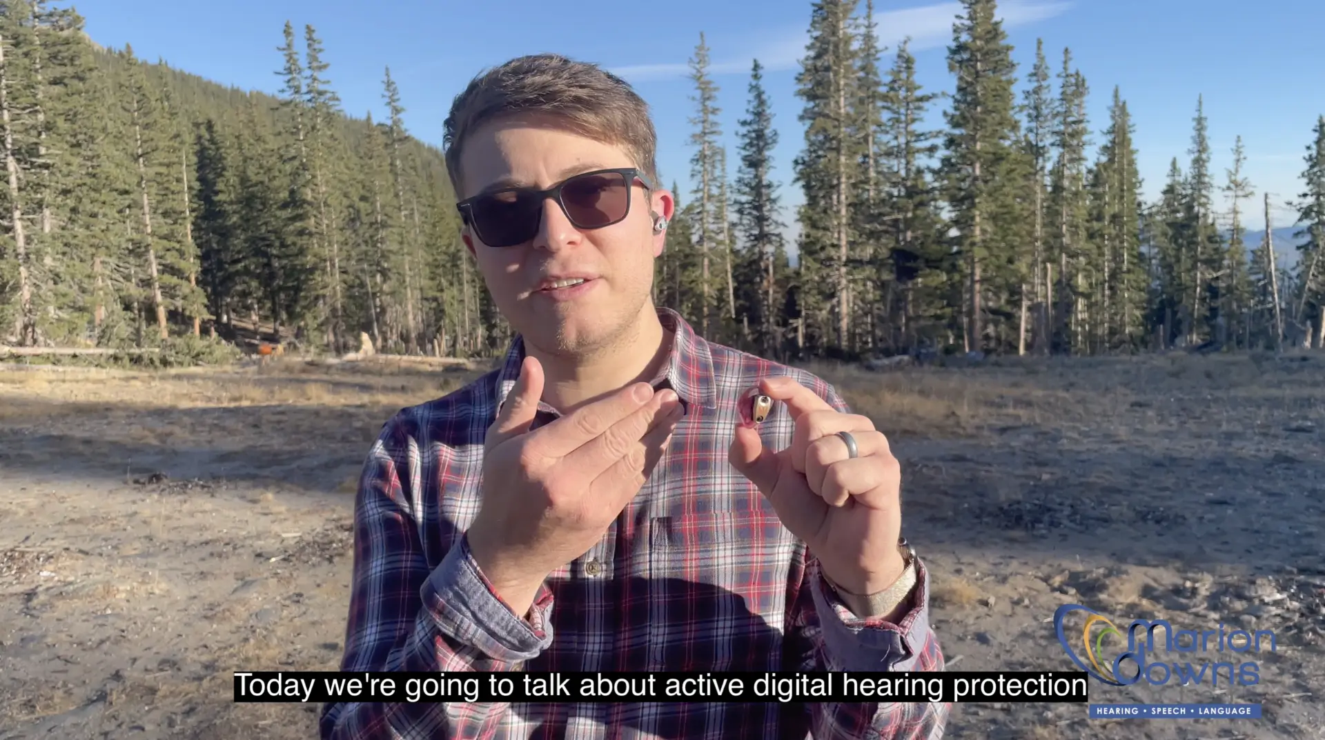 video of a man talking about digital hearing protection