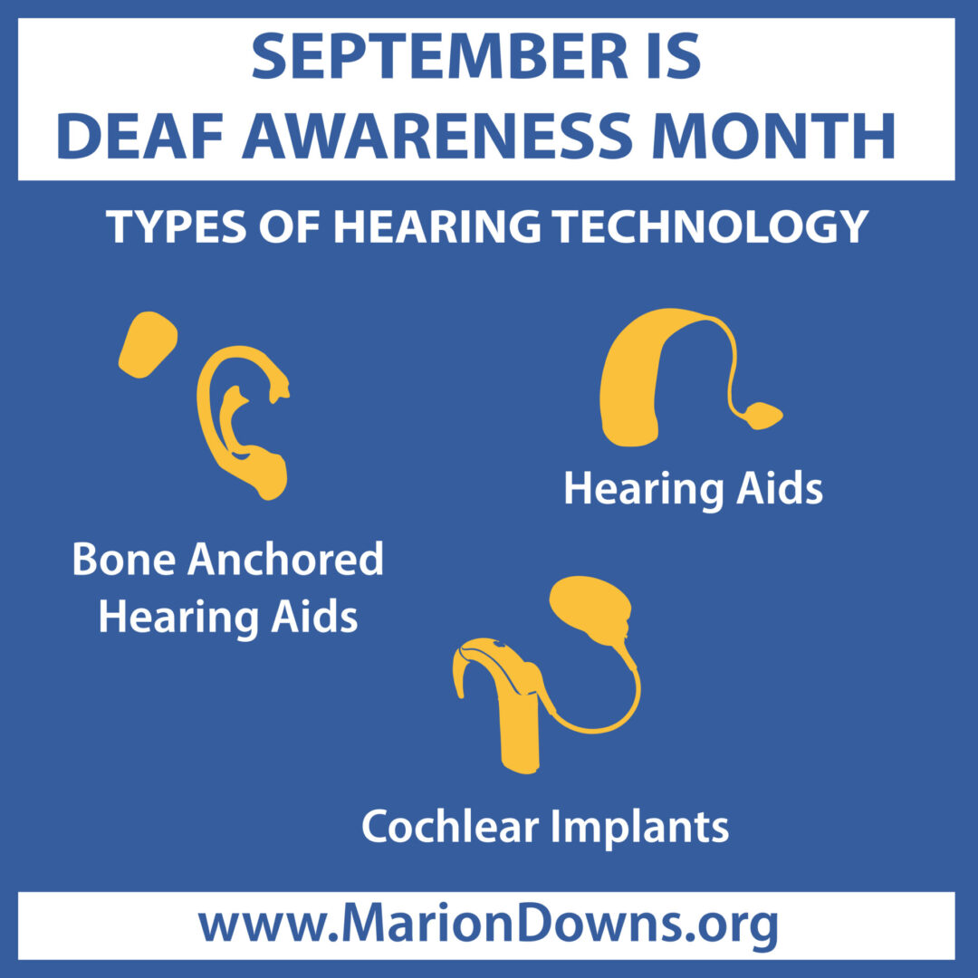Poster about September is deaf awareness month  