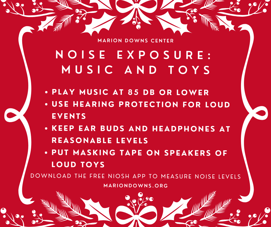 Poster about noise exposure and music and toys