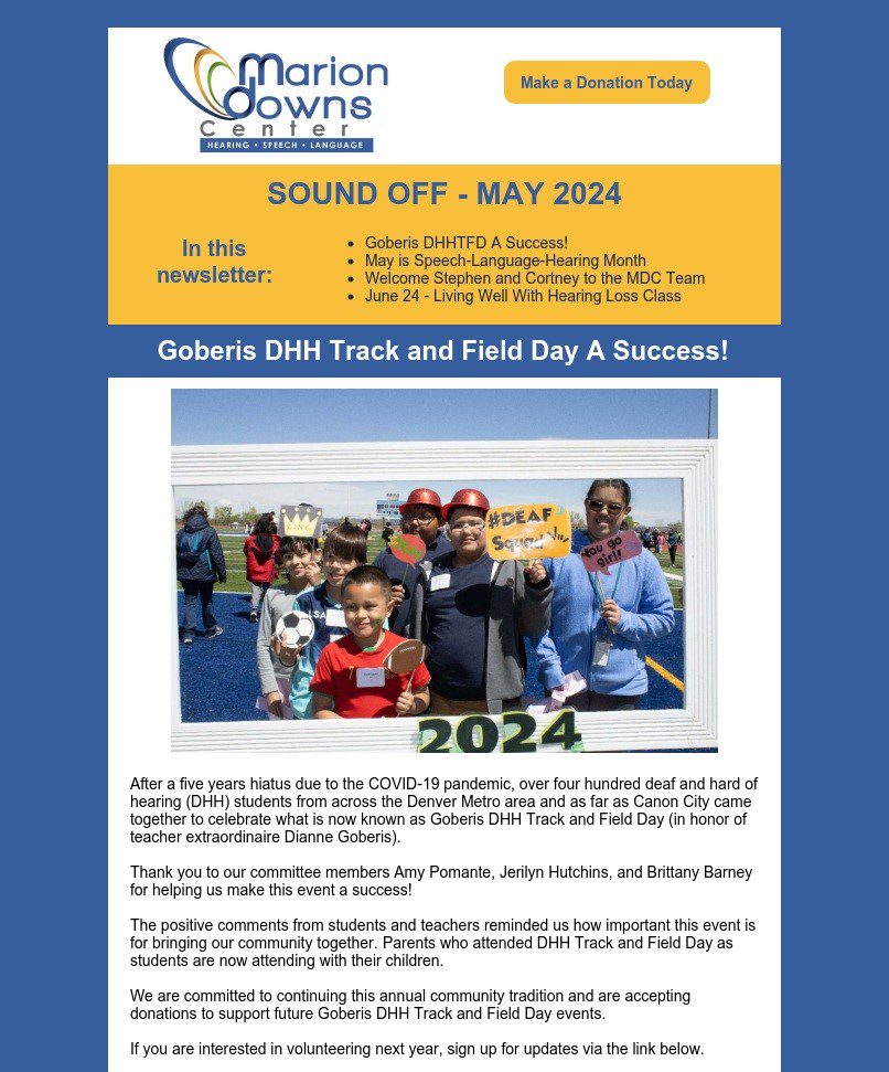 May 2024 Sound Off Newsletter