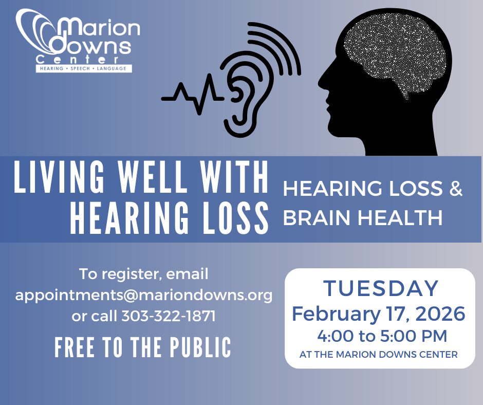 Hearing loss and brain health event poster.
